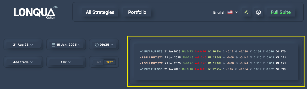 Illustration 3. Positions Panel