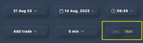 Illustration 2.6 LIVE / TEST Toggle