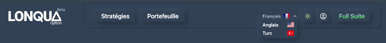 Illustration 1.4 Sélecteur de langue