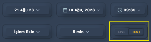 Illustration 2.6 LIVE / TEST Geçişi