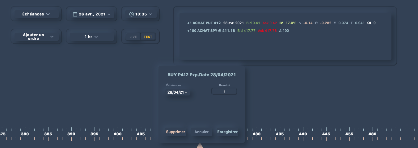 Illustration 3.3 Modification d'une position