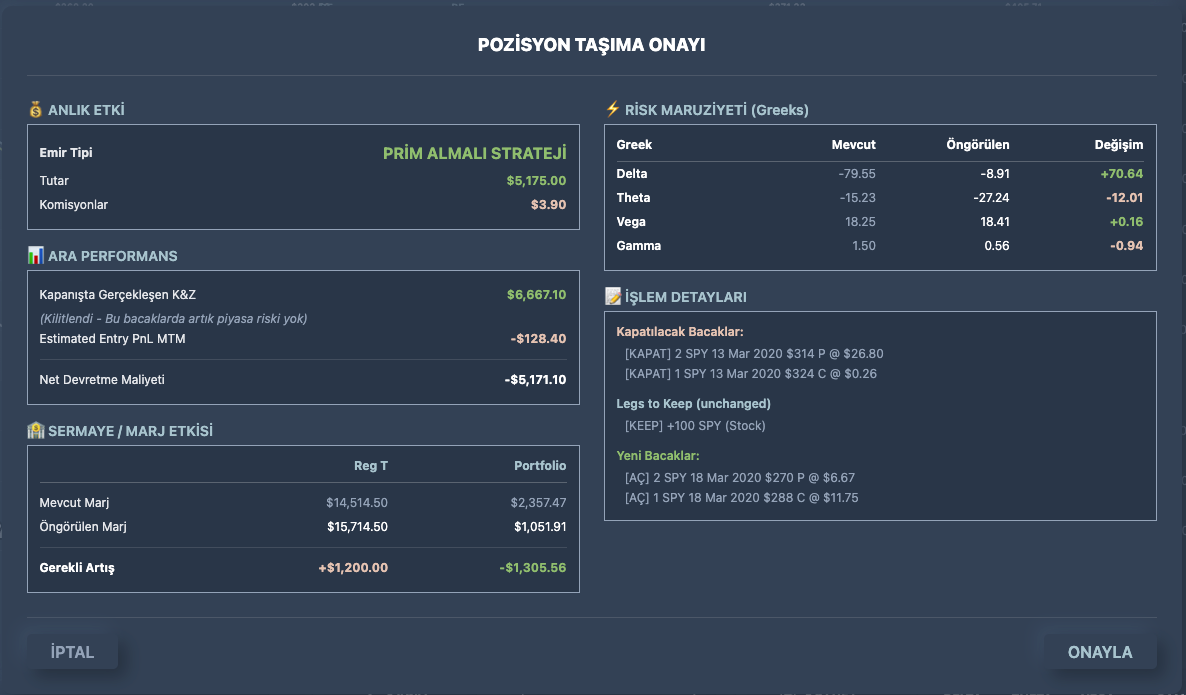 Pozisyon Taşıma Onayı