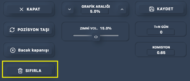 Illustration 8.2.4 Sıfırlama Butonu