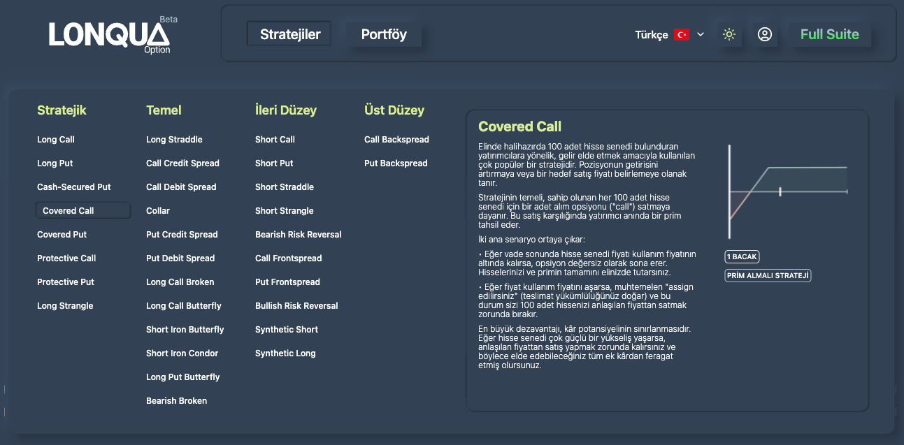 Illustration 1.2 Stratejiler butonu